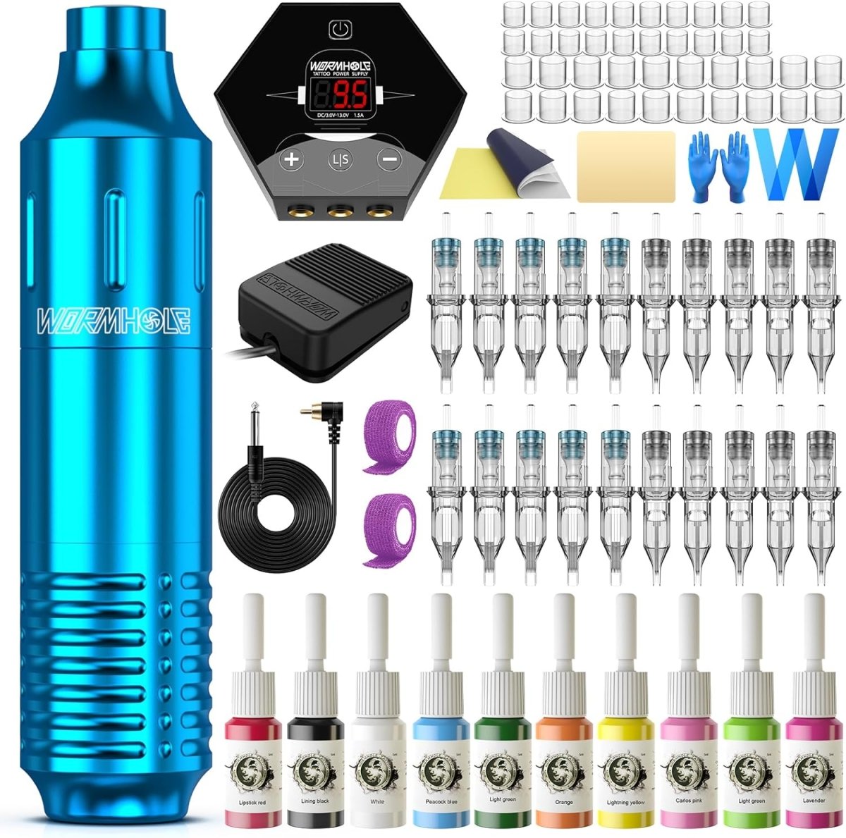 Wormhole Tattoo Pen Machine Kit - WTK126-B-CA