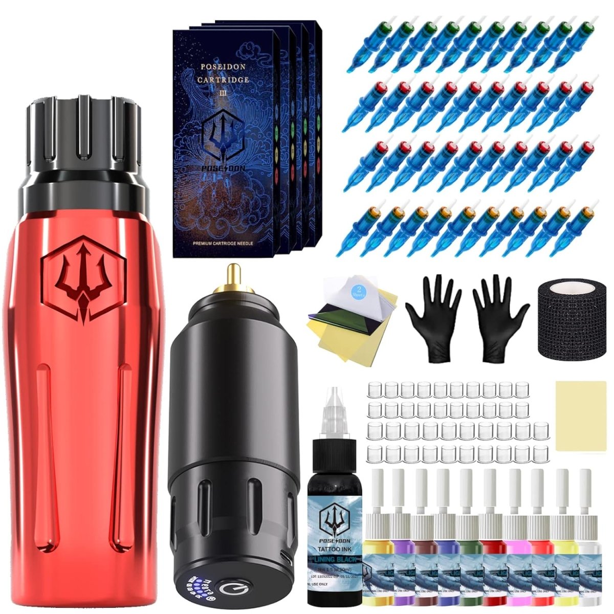 Poseidon Wireless Tattoo Pen Machine Kit PTK21