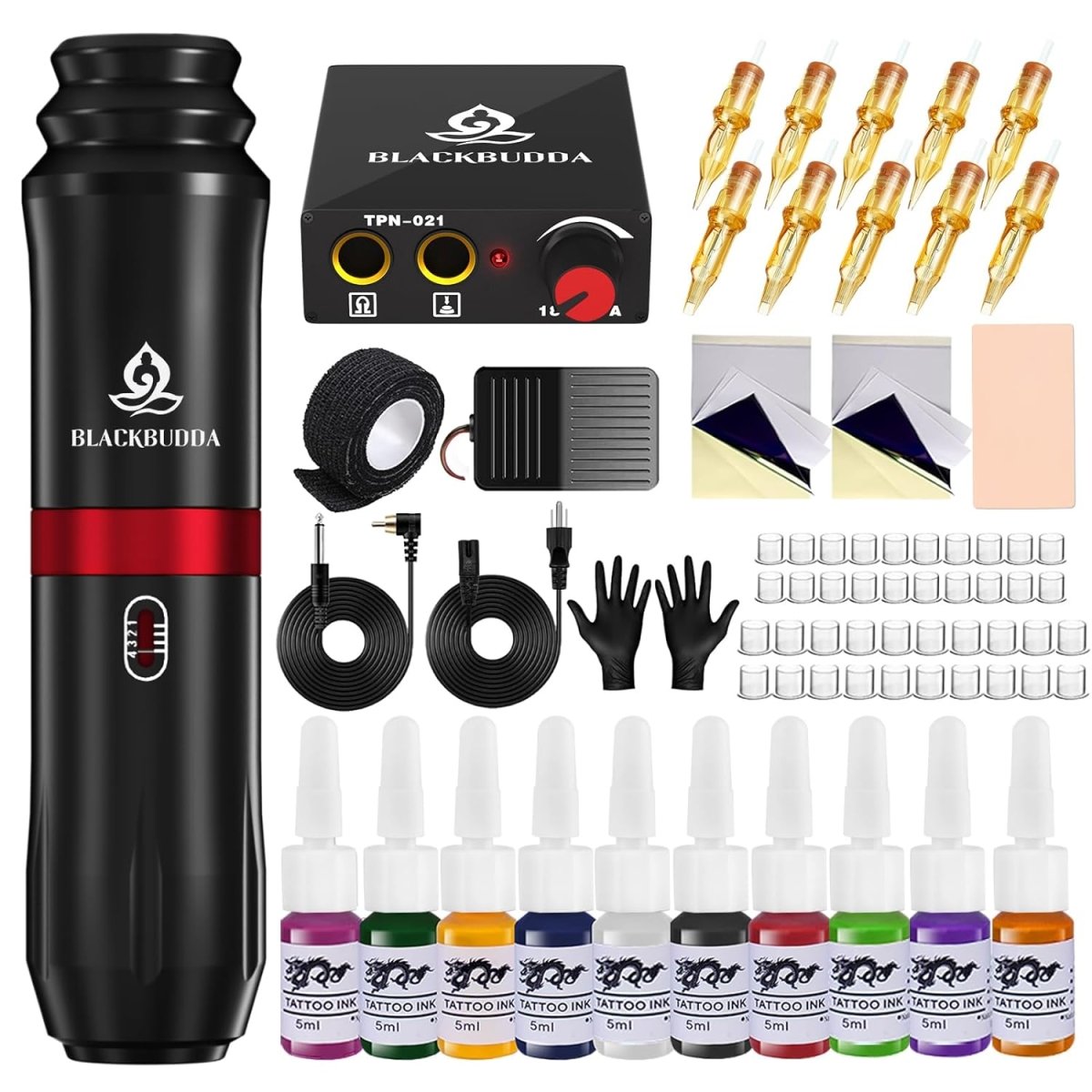 Blackbudda Tattoo Pen Machine Kit - Black