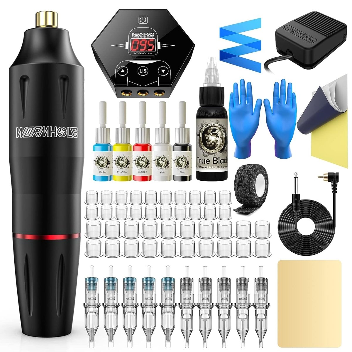 Wormhole Tattoo Pen Machine Kit - Black WTK091