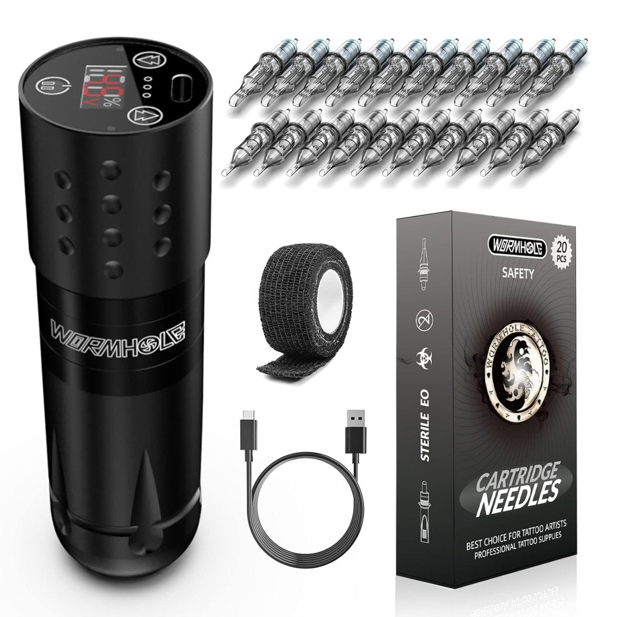 Wormhole Wireless Tattoo Pen Machine Kit TK133A