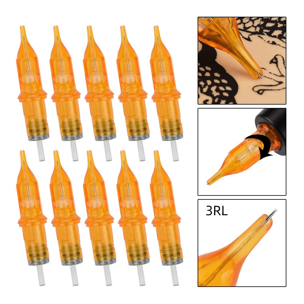 Atomus Yellow 3RL Tattoo Needle Cartridges - 10pcs