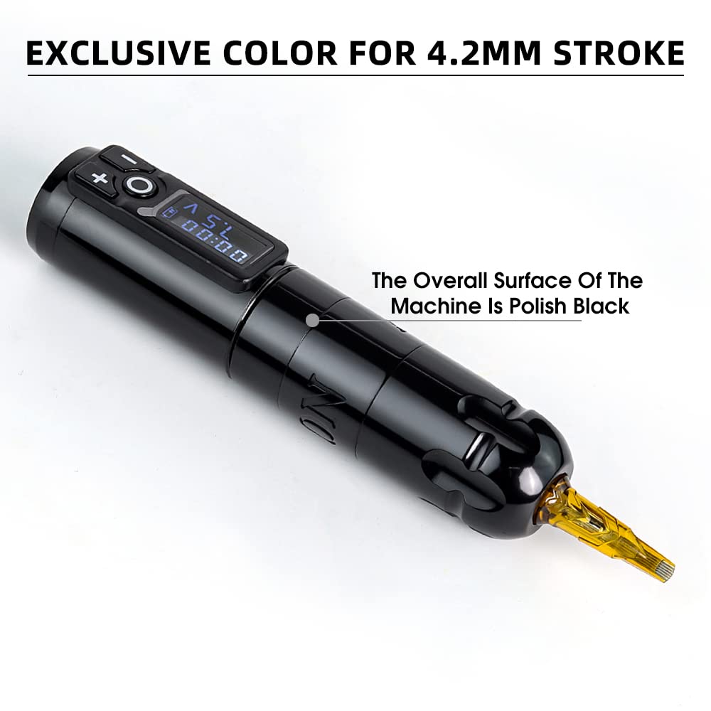 Ambition Soldier Red Rotary Wireless Tattoo Pen Machine