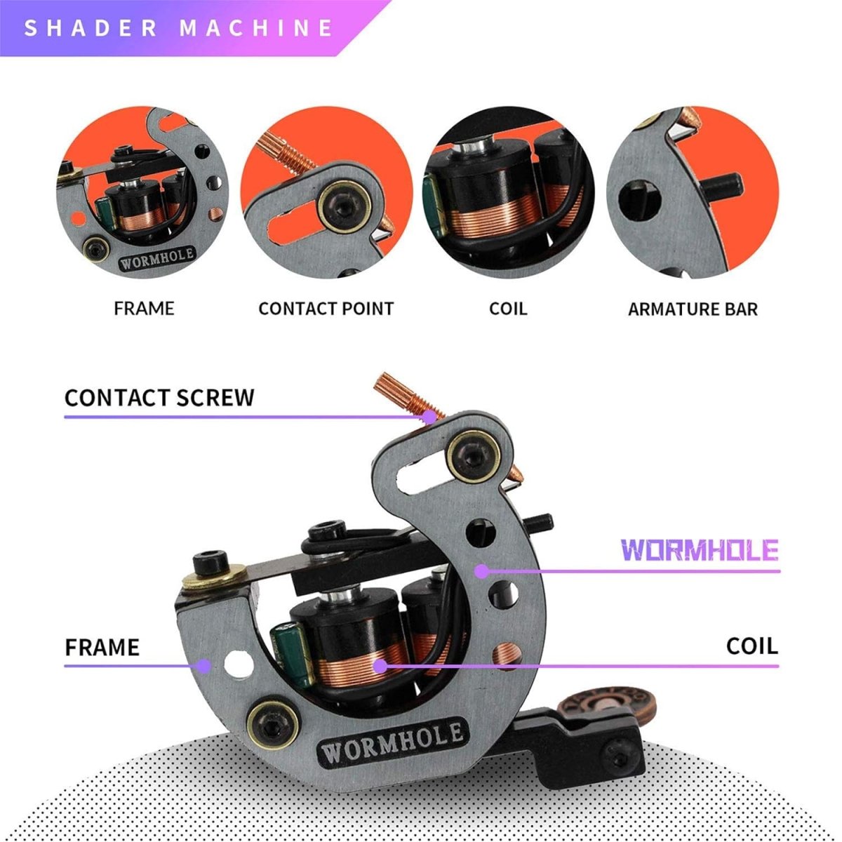 Wormhole Coil Tattoo Machine Kit TK1000020