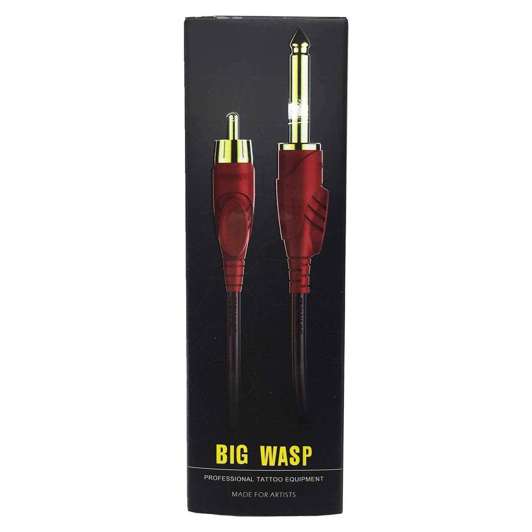 BIGWASP Silicone Soft Tattoo RCA Connector Clip Cords - 79 Inches