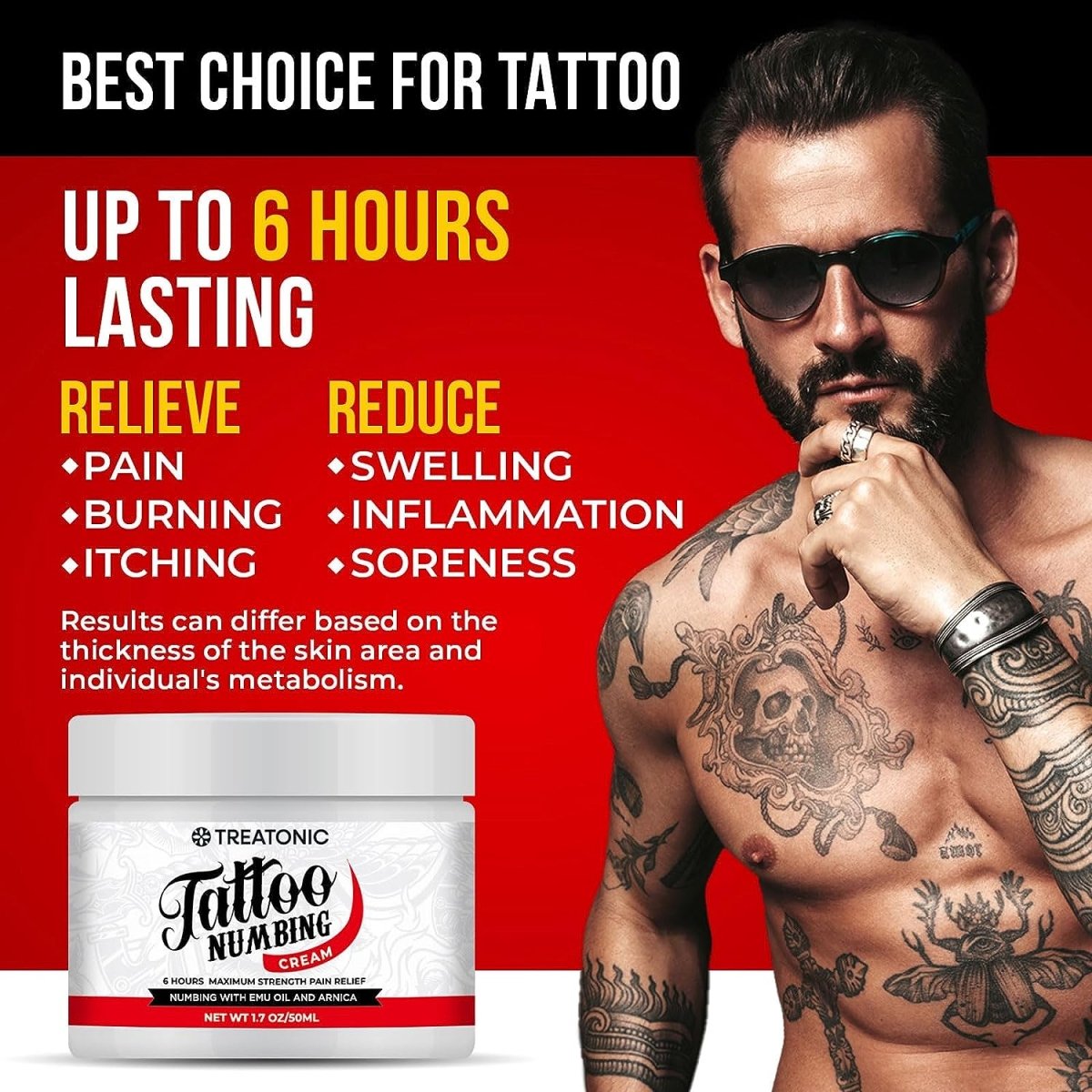 Treatonic Tattoo Numbing Cream - 1.7 oz.