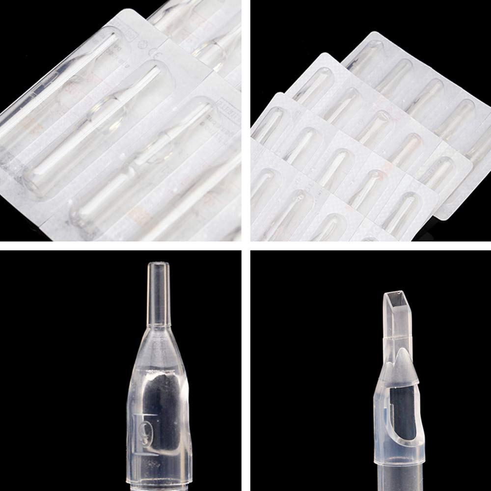 Disposable Tattoo Tips Tubes Nozzle Mixed Size - 100pcs