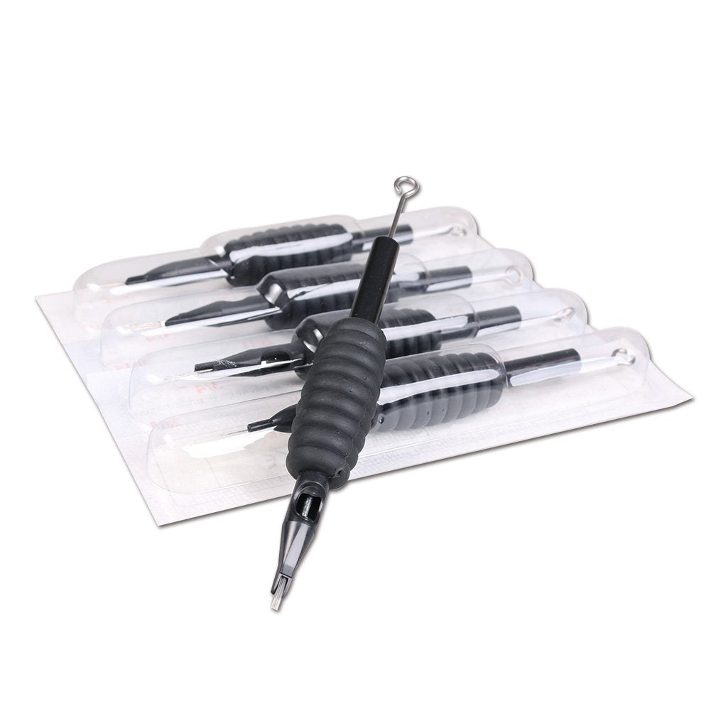 Dragonhawk Black Assorted Tattoo Needles Tubes - 60pcs