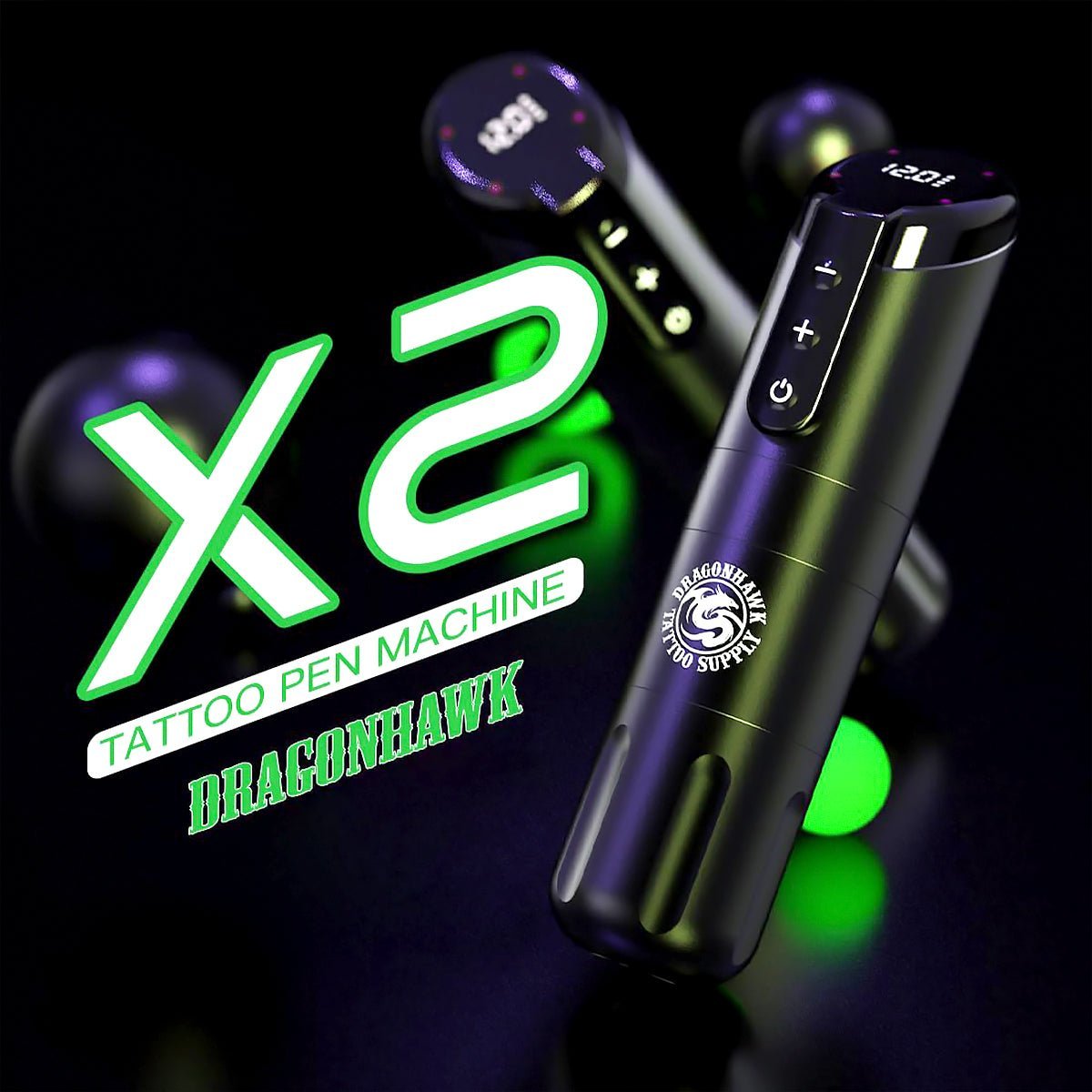 Dragonhawk X2 Wireless Tattoo Pen Kit