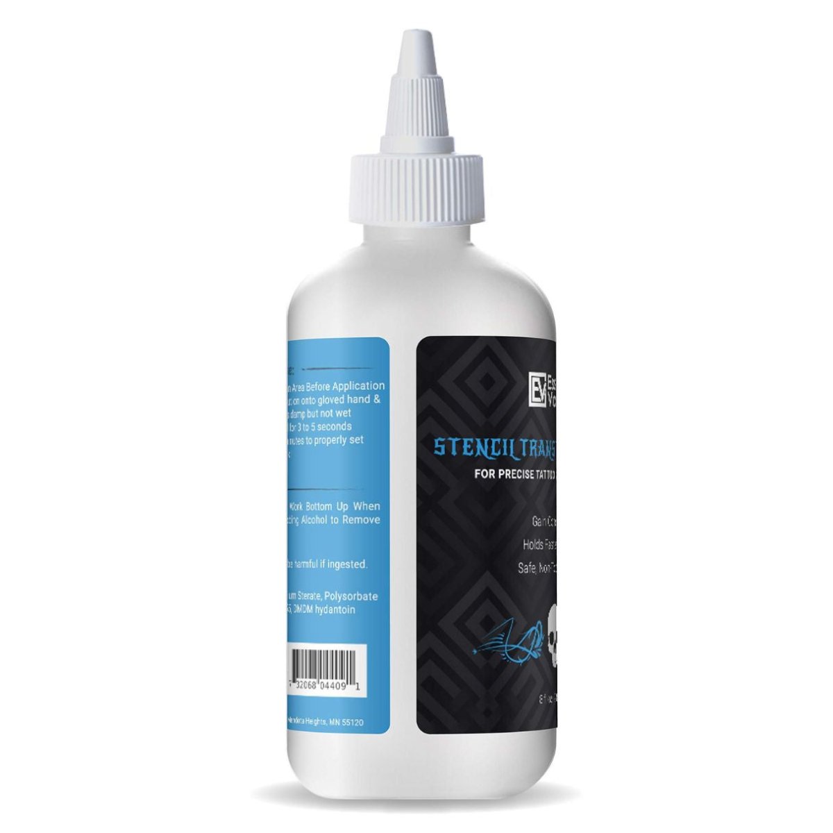 Tattoo Transfer Gel 8oz Essential Values - Long-Lasting Stencil Solution for Sharp Designs