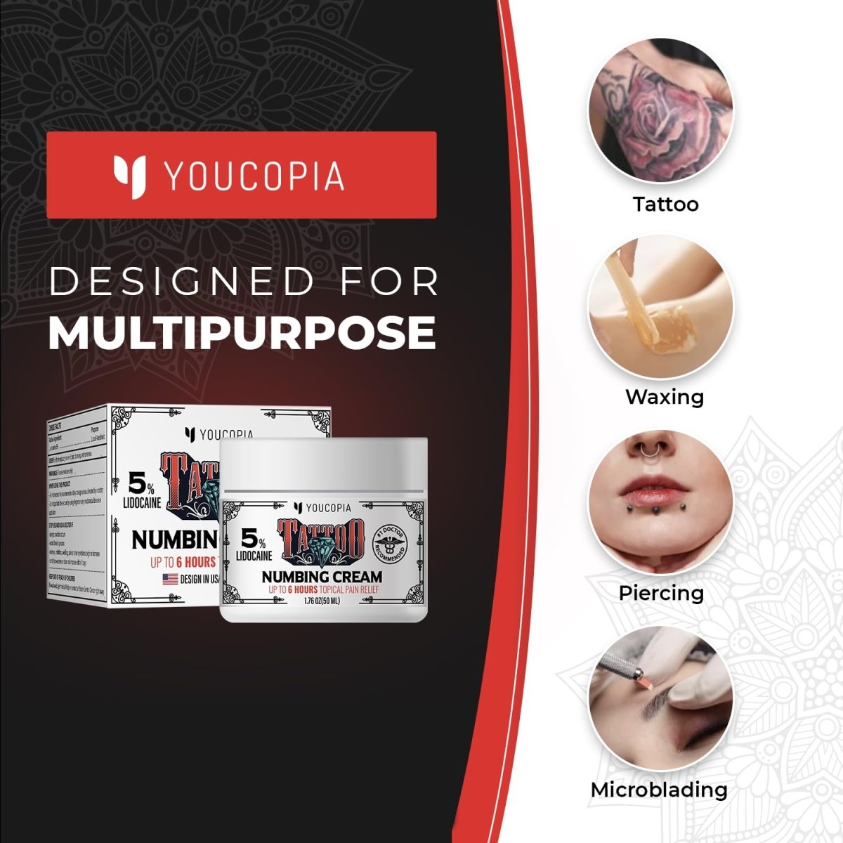 Youcopia Tattoo Numbing Cream - 1.7 oz.