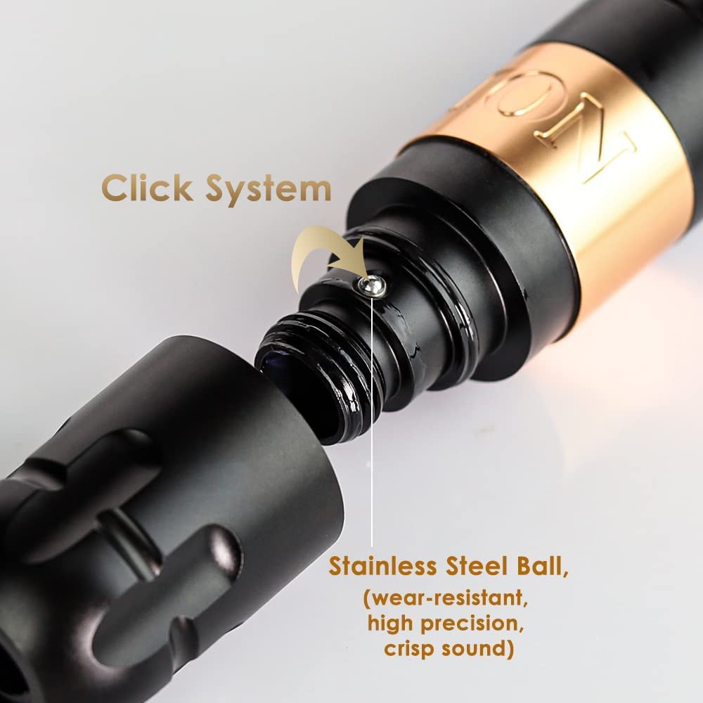 Ambition Soldier Gold Wireless Tattoo Pen Machine Kit