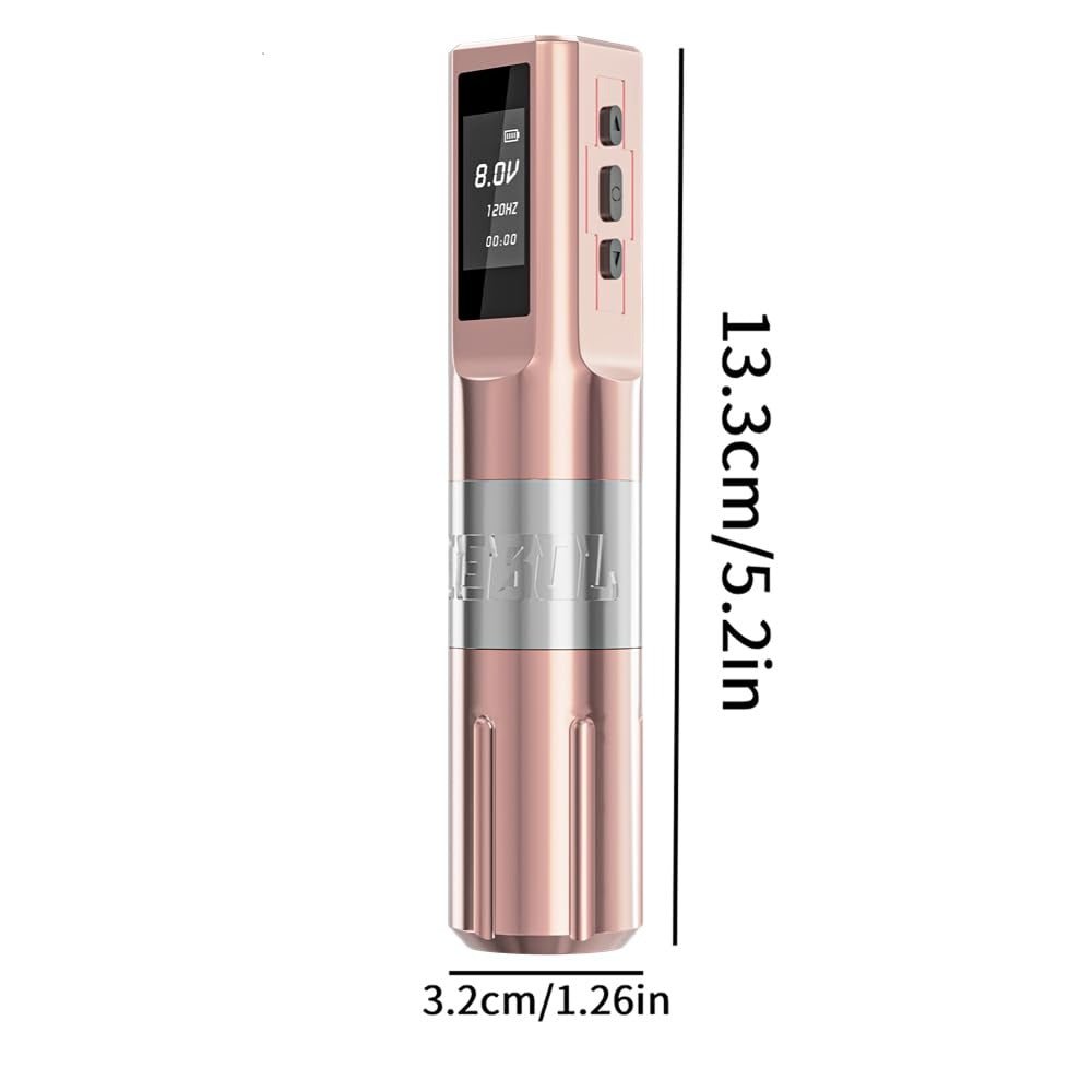 Neebol Rose Gold Wireless Tattoo Pen Machine Kit F1-gold