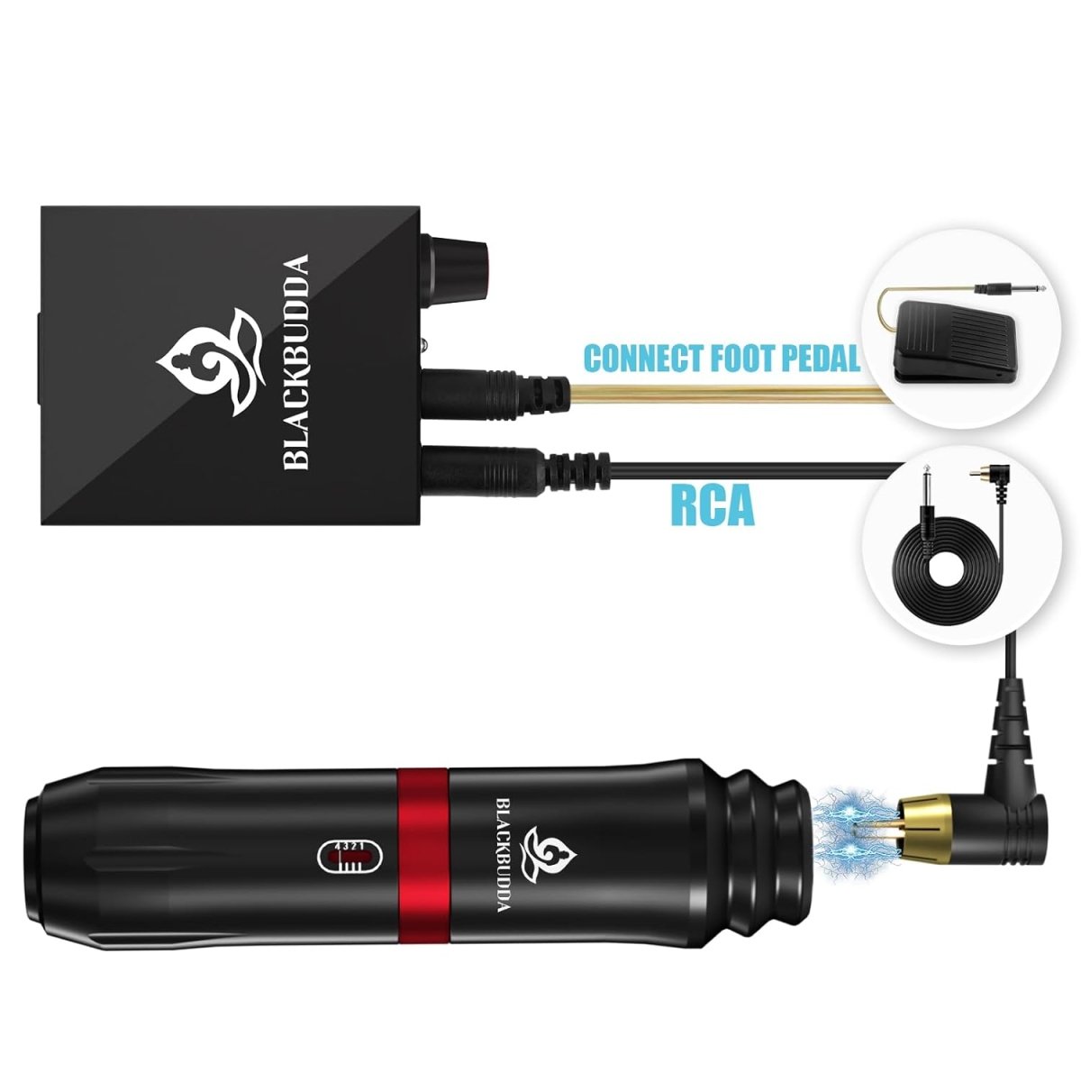 Blackbudda Tattoo Pen Machine Kit - Black