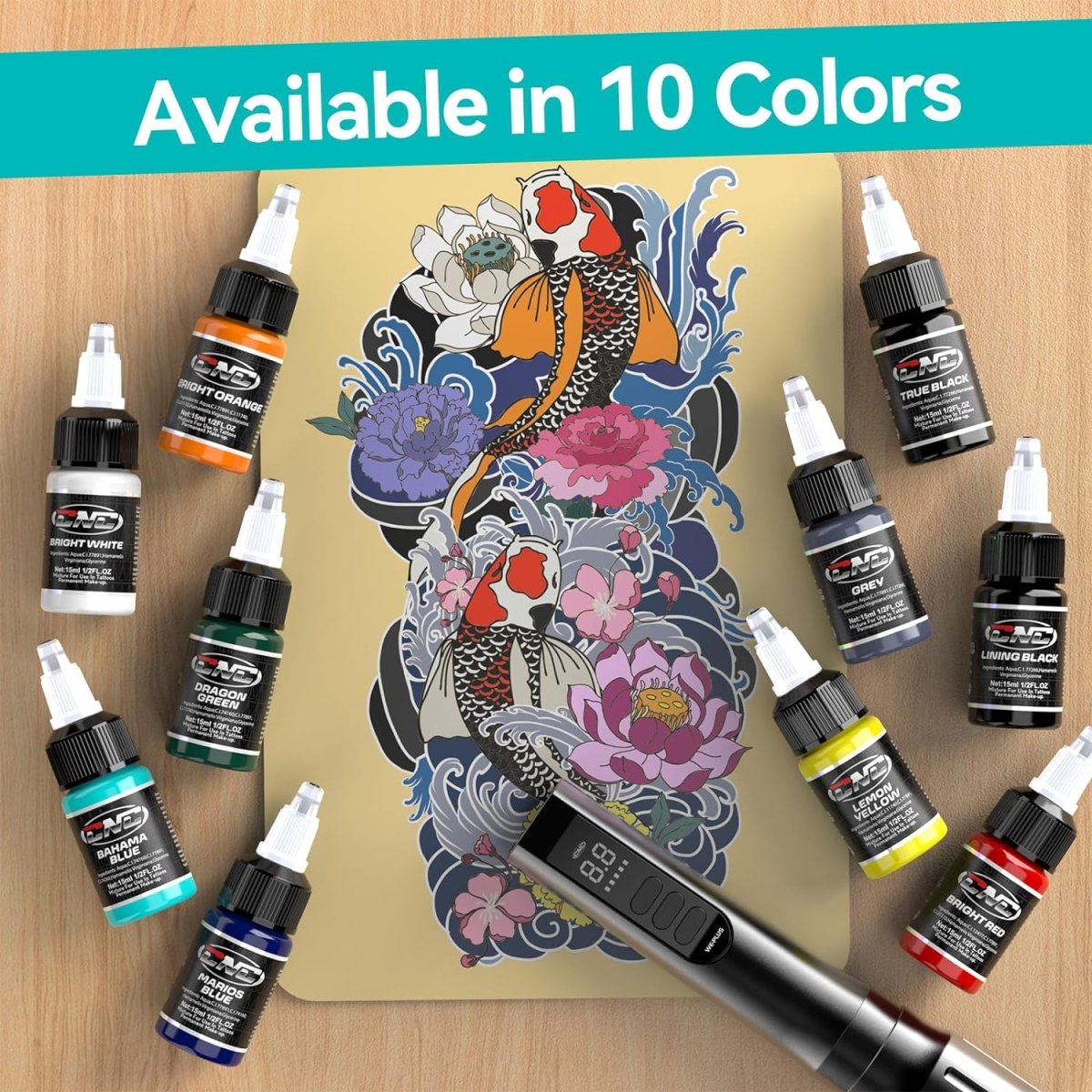 CNC Tattoo Ink Set - TI6003-15-10