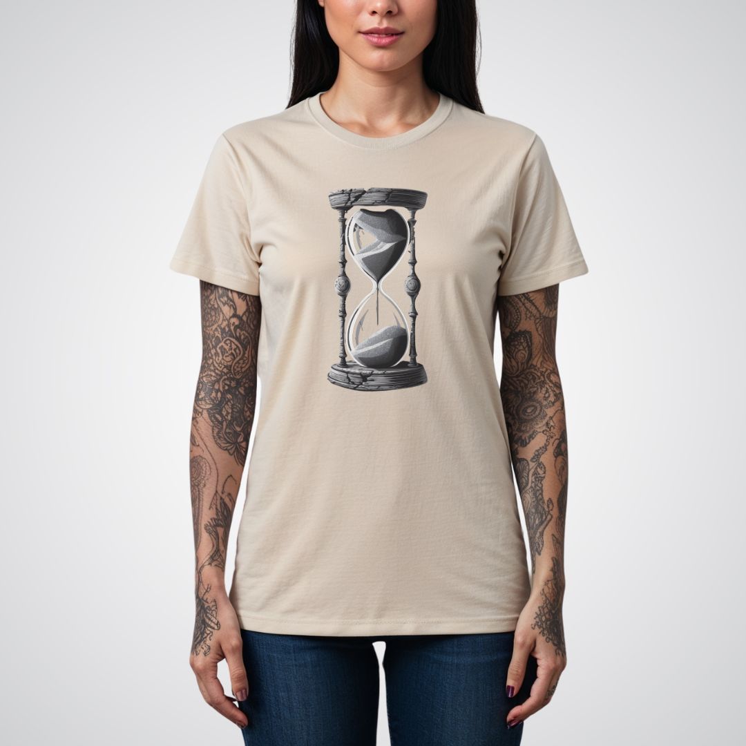 Timekeeper's Hourglass Realism Tattoo Unisex T-Shirt