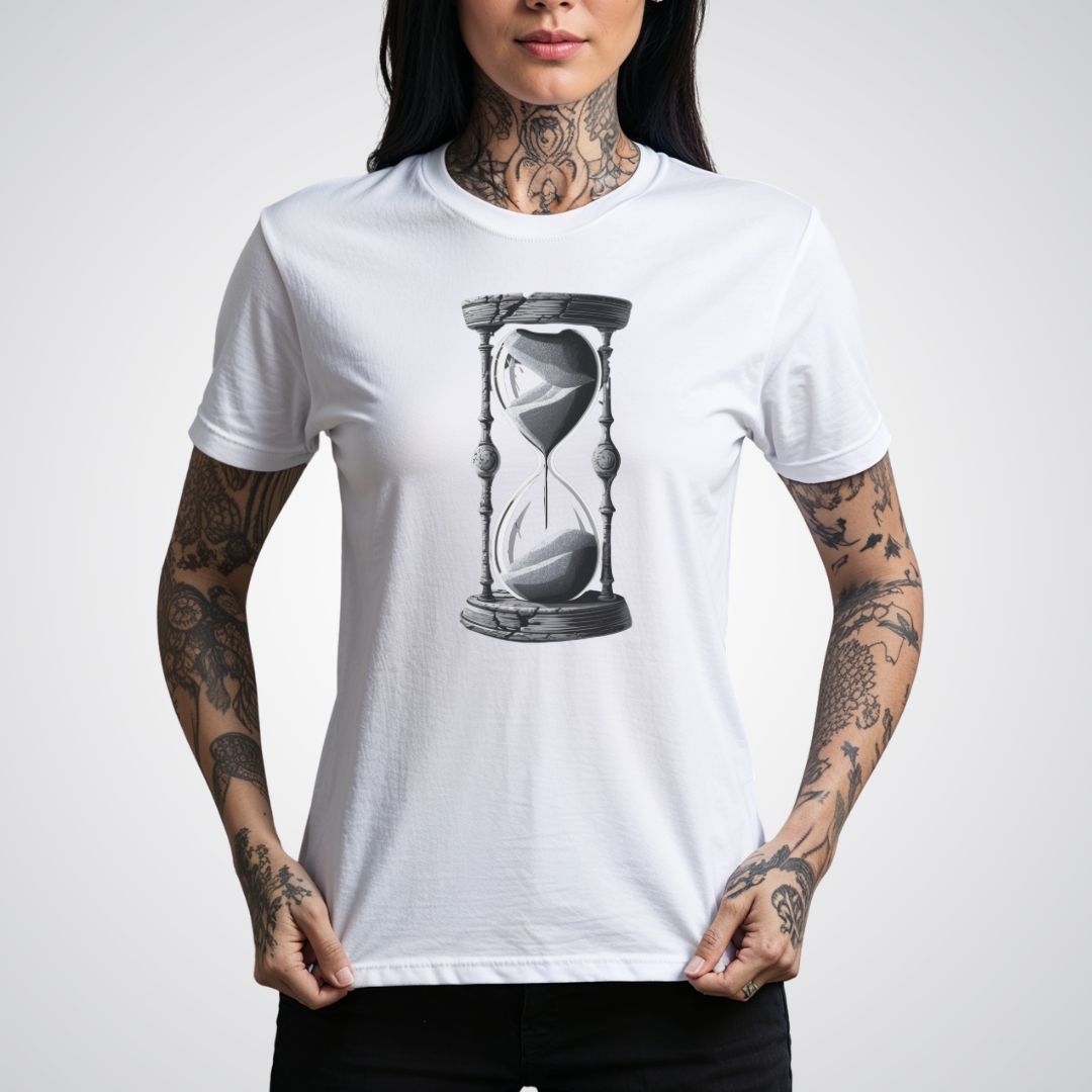 Timekeeper's Hourglass Realism Tattoo Unisex T-Shirt