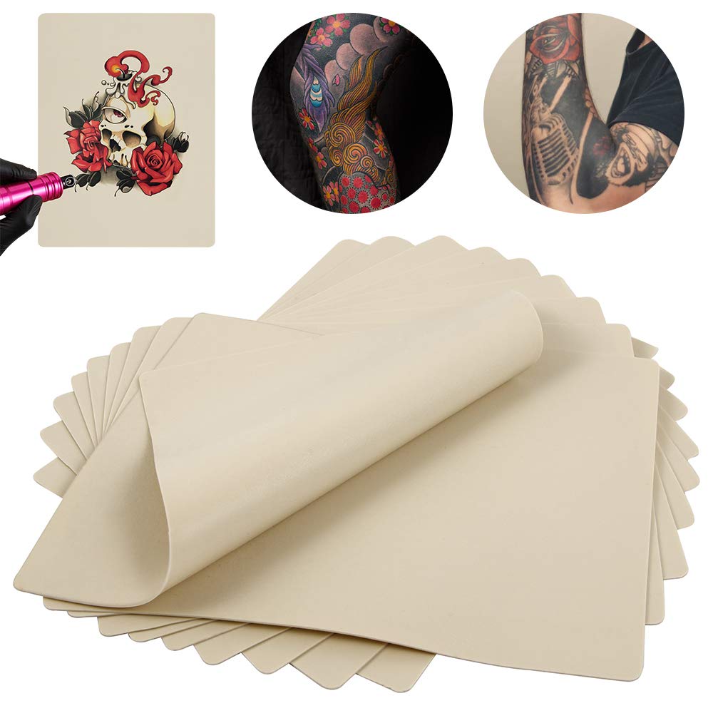 Romlon 8"x6" Double-Sided Tattoo Practice Skin for All Levels - 20pcs