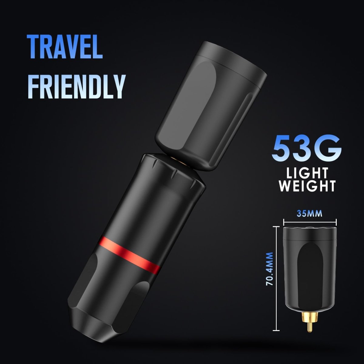 Stigma Wireless Tattoo Battery 1400mAh, RCA, LED Display