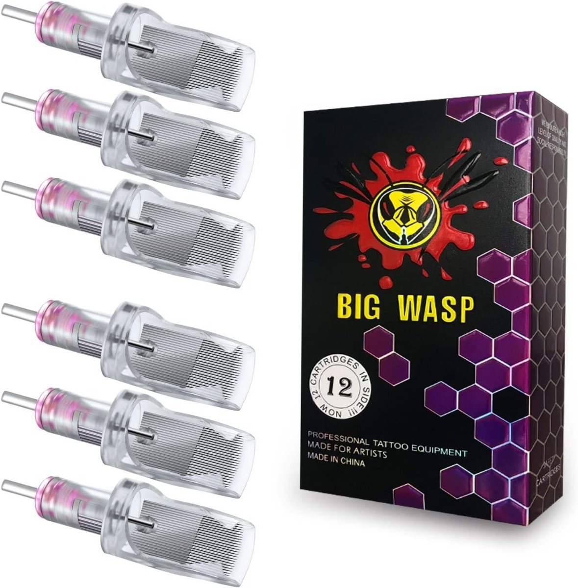 Big Wasp Tattoo Needle Cartridges Standard 1235RM - 12pcs