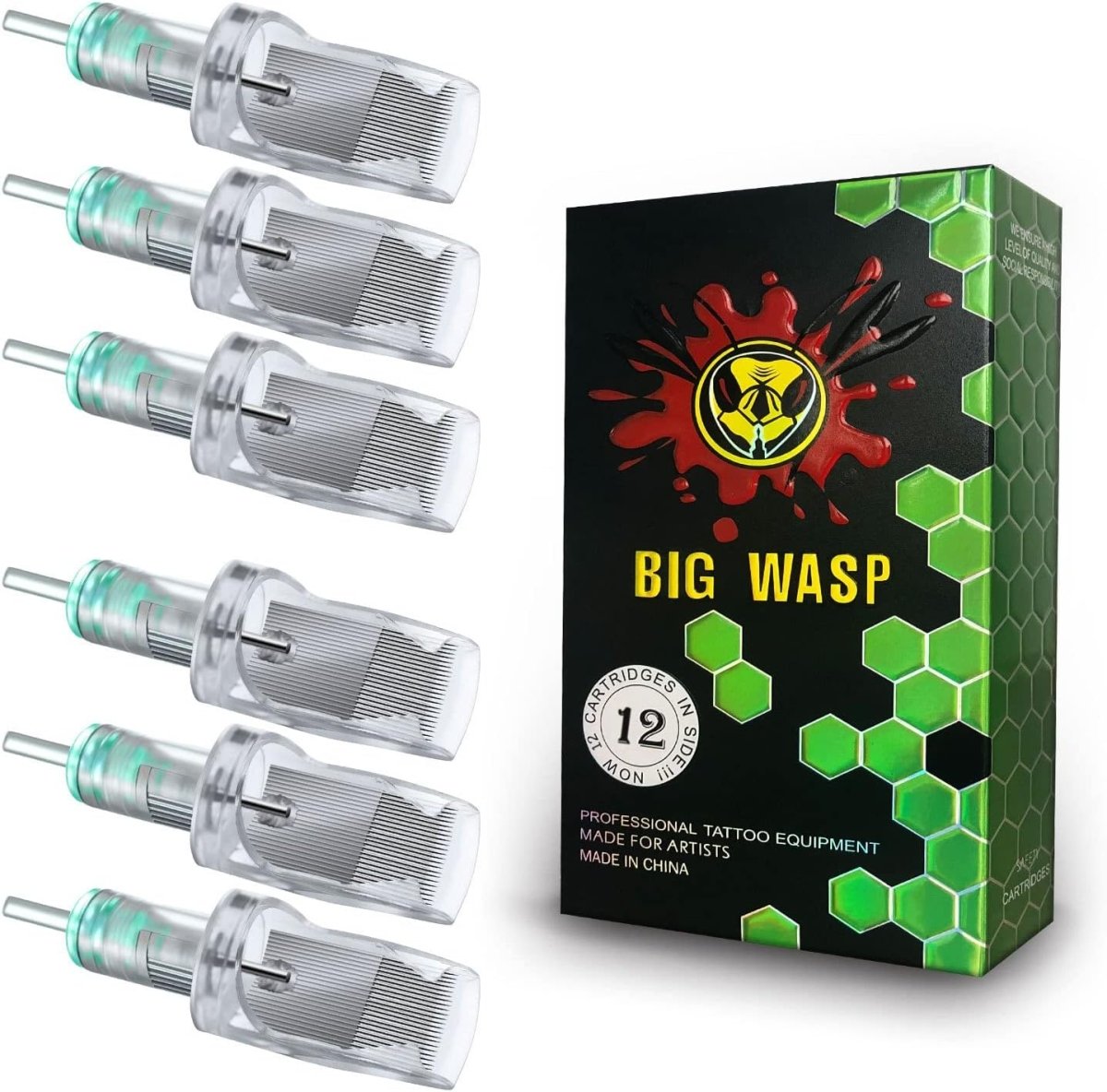 Big Wasp Tattoo Needle Cartridges Standard 1239M1 - 12pcs