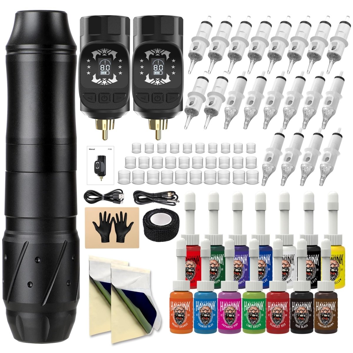 Shado 4.0 Black Hawink Wireless Tattoo Pen Machine Kit EM155