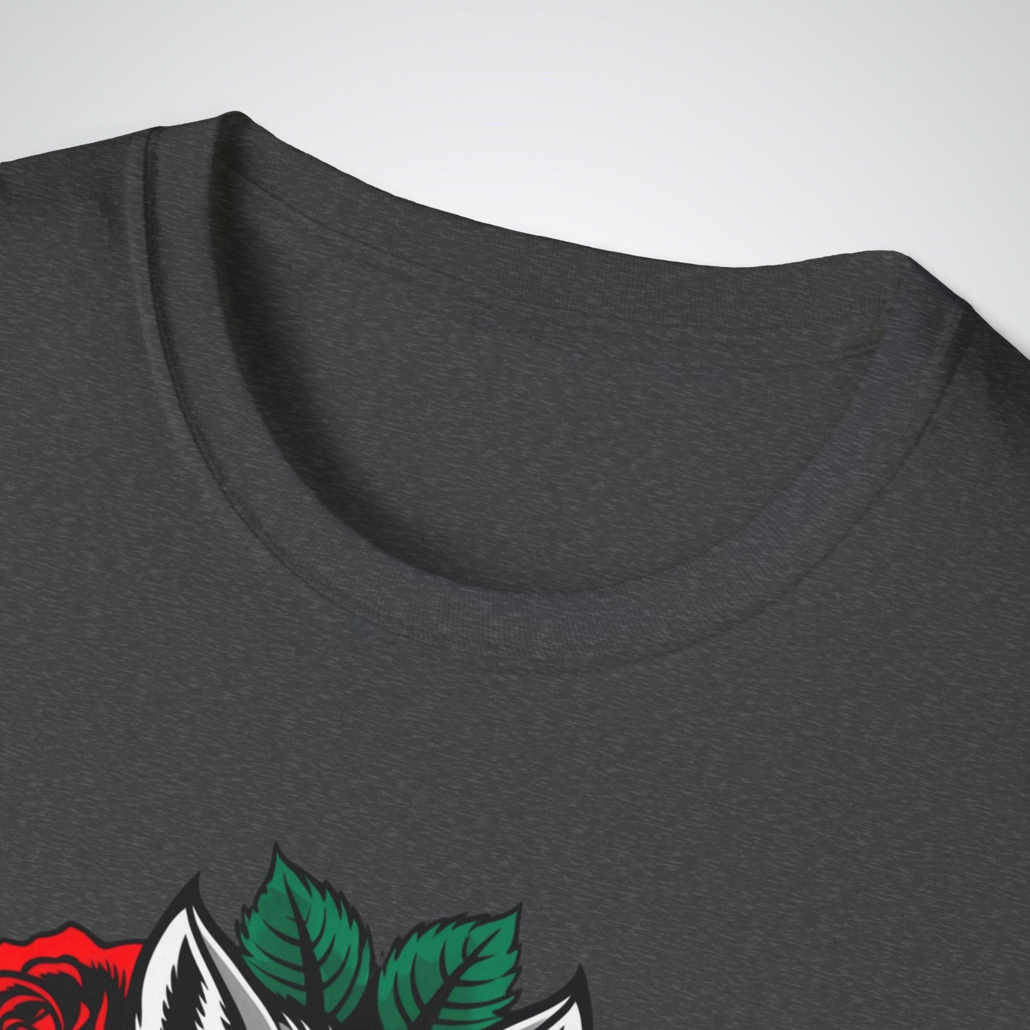 Wolf in Roses Neo-Traditional Tattoo Unisex T-Shirt