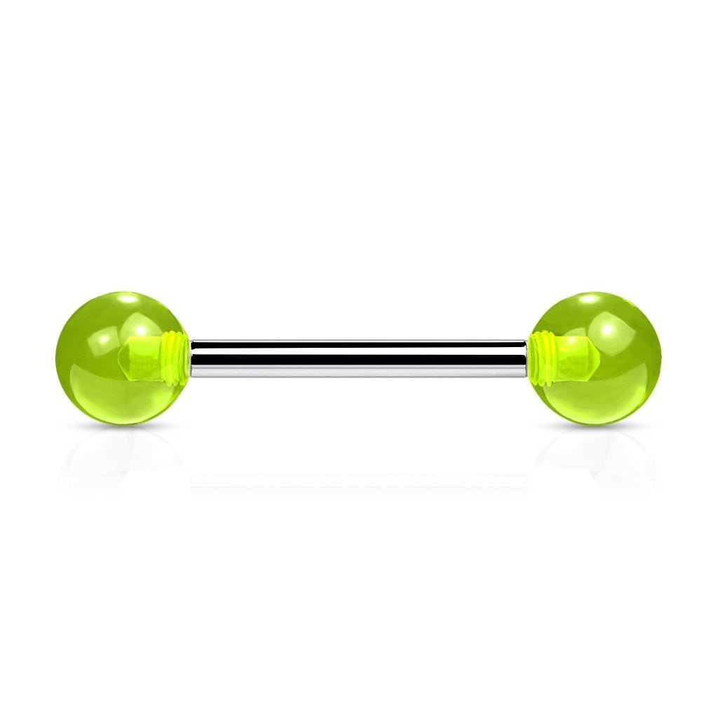 Straight Barbell w/ Acrylic Ball - 14GA