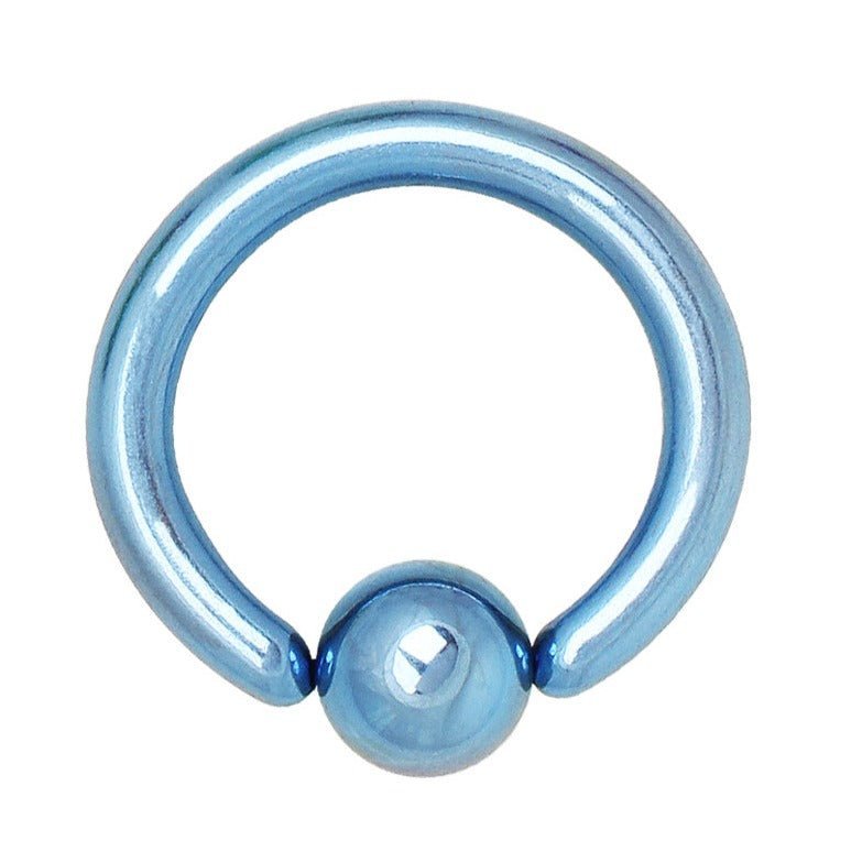 Steel Captive Bead Ring with Dimple Ball - 14GA