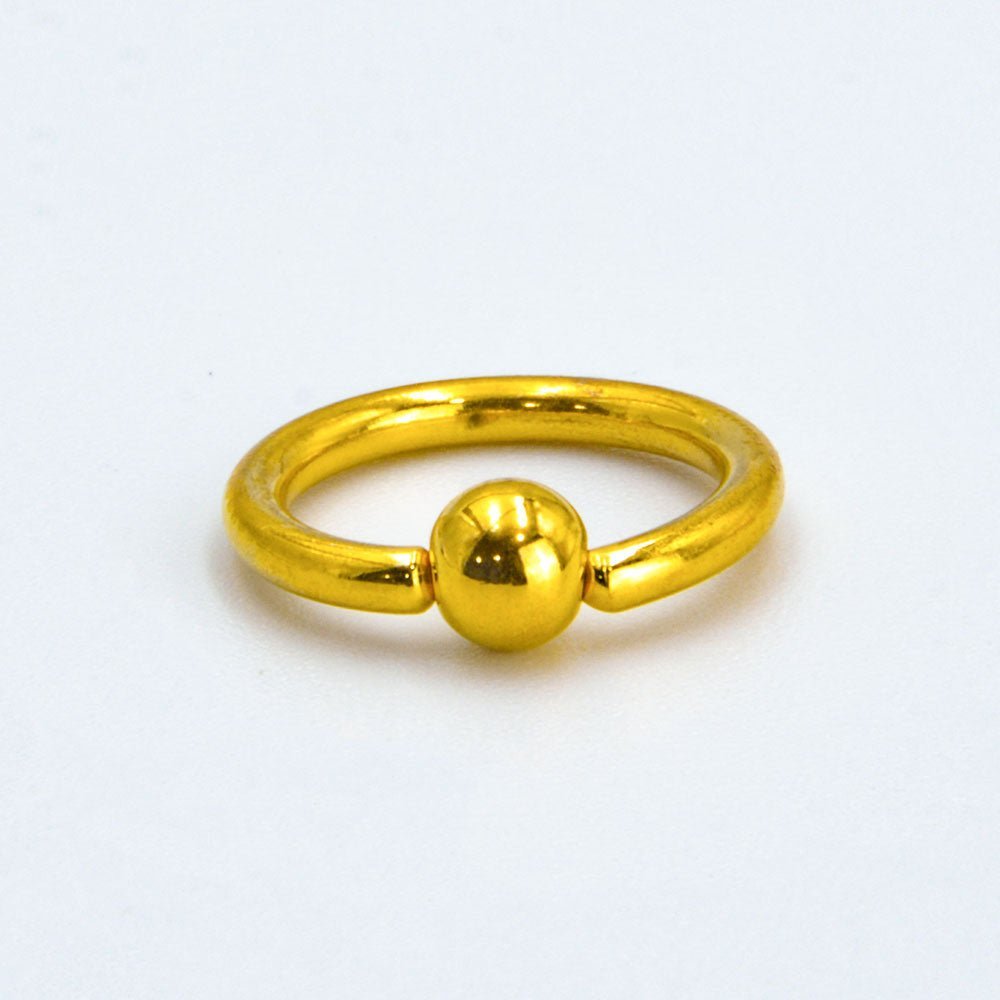 Captive Bead Rings Gold Steel