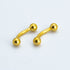 Gold Steel Curved Barbell - 14GA & 16GA