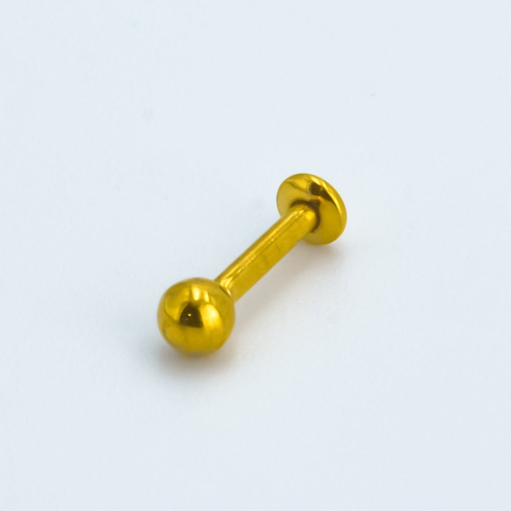 Steel Labret Top Ball Monroe, Flat Back Stud