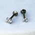 Labret Steel Prong Set Large CZ