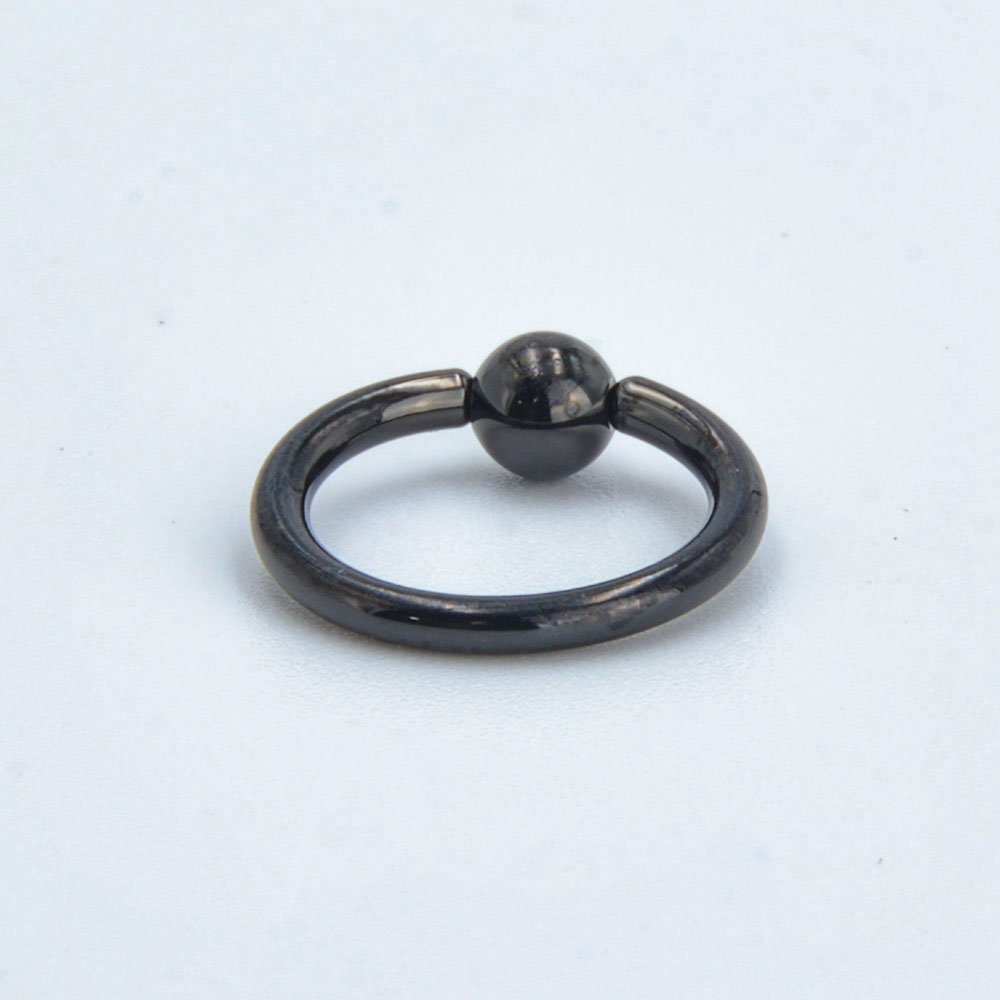 Steel Captive Bead Ring with Dimple Ball - 14GA