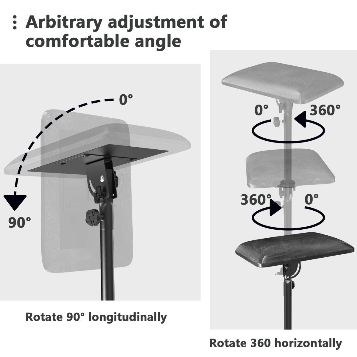 Adjustable Tattoo Armrest Stand Foldable Tripod with Tray - Tattoo Unleashed