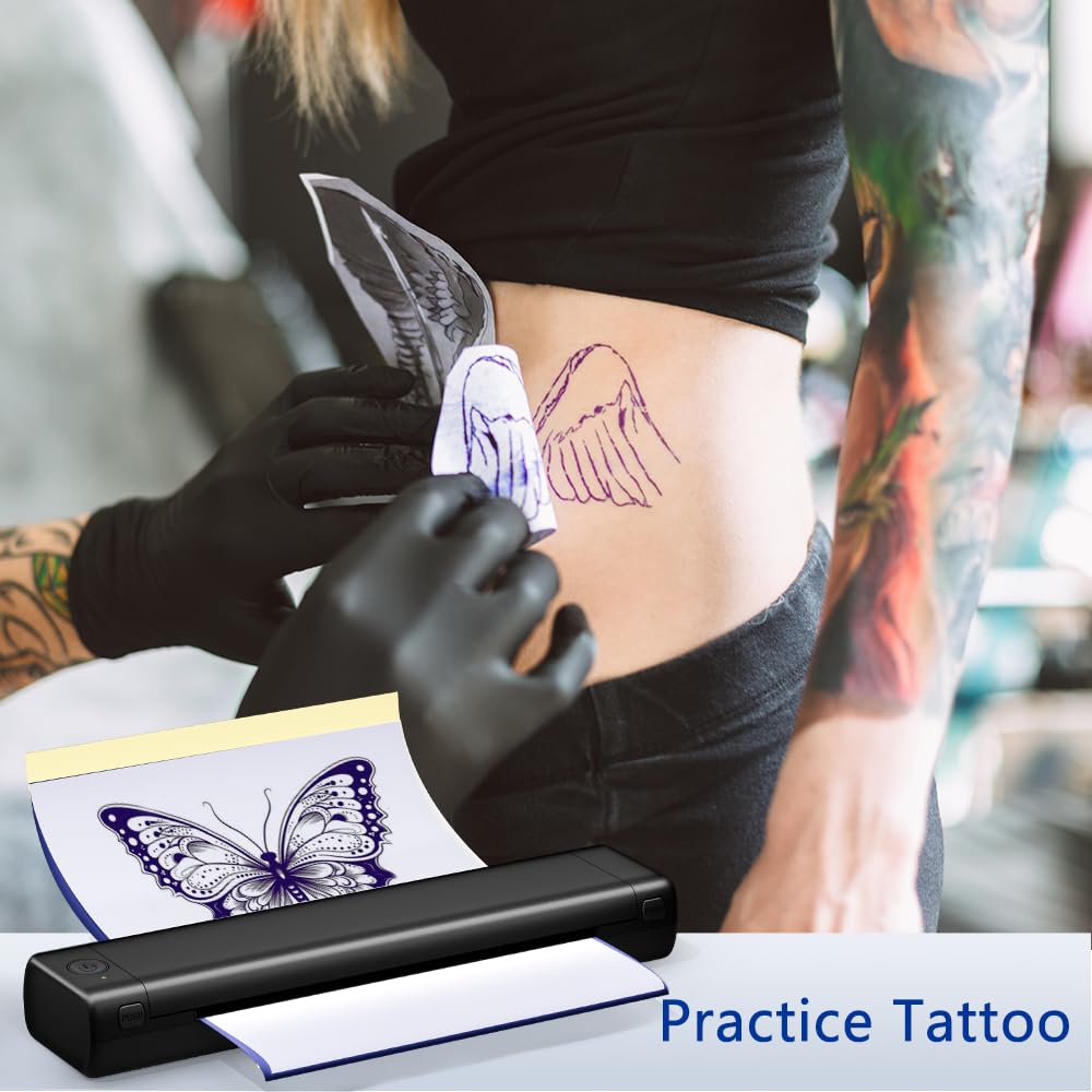 ASprink M08F Bluetooth Thermal Stencil Tattoo Printer Kit - Tattoo Unleashed