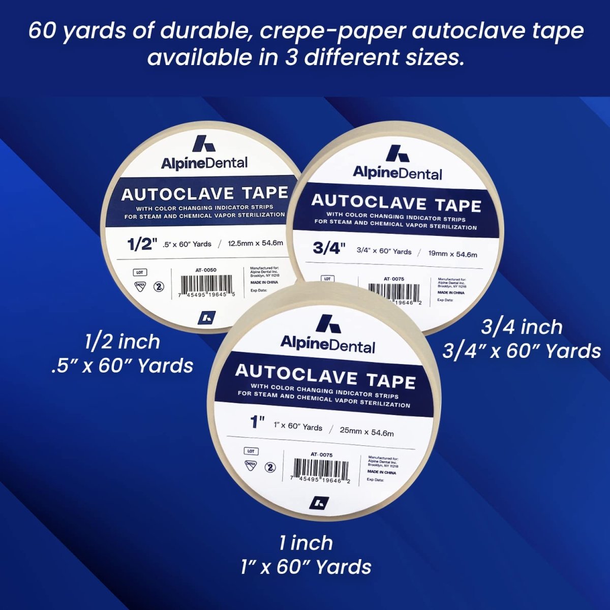 Autoclave Tape Roll 60 Yards x 1" – Sterilization Indicator - Tattoo Unleashed