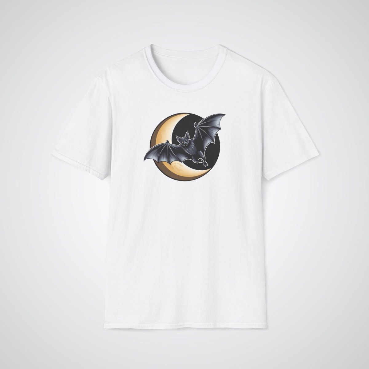 Bat with Crescent Moon Neo - Traditional Tattoo Unisex T-Shirt - Tattoo Unleashed