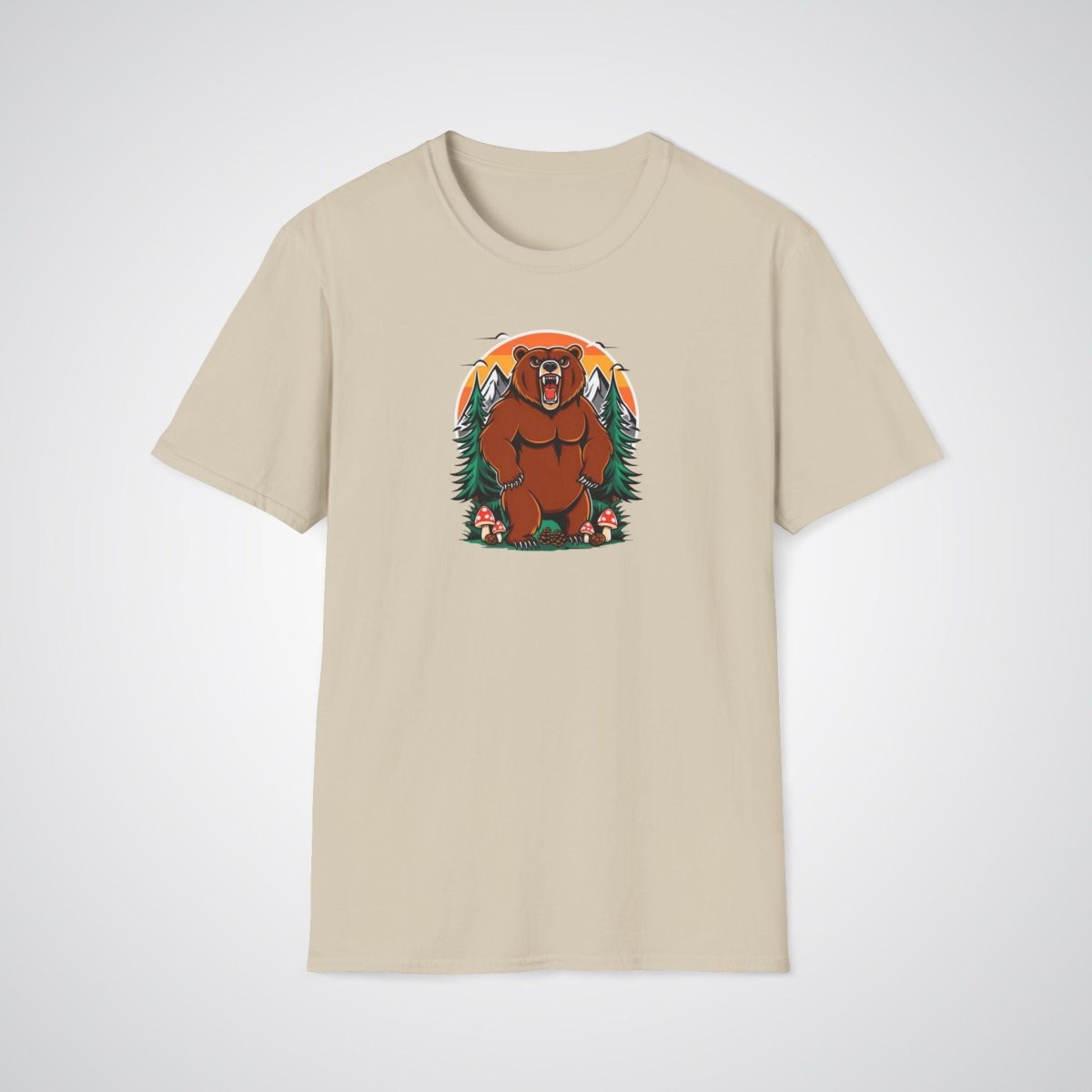 Bear with Forest Elements Neo - Traditional Tattoo Unisex T-Shirt - Tattoo Unleashed