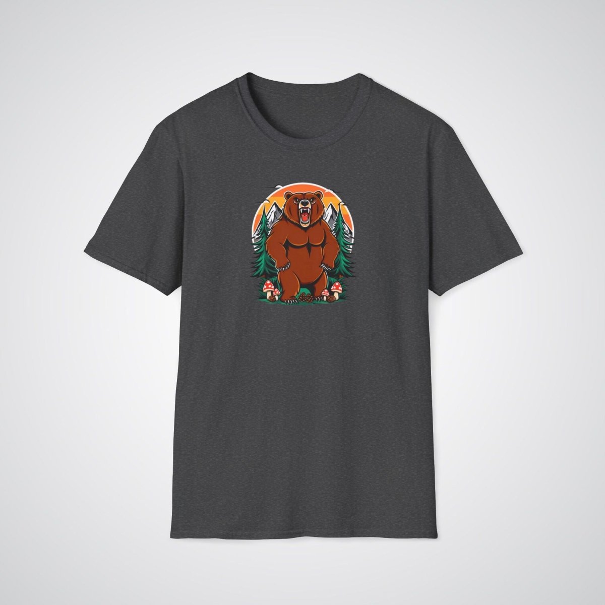 Bear with Forest Elements Neo - Traditional Tattoo Unisex T-Shirt - Tattoo Unleashed