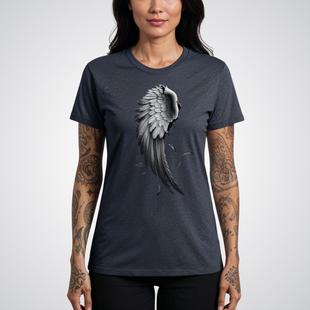 Broken Angel Wing Realism Tattoo Unisex T-Shirt - Tattoo Unleashed