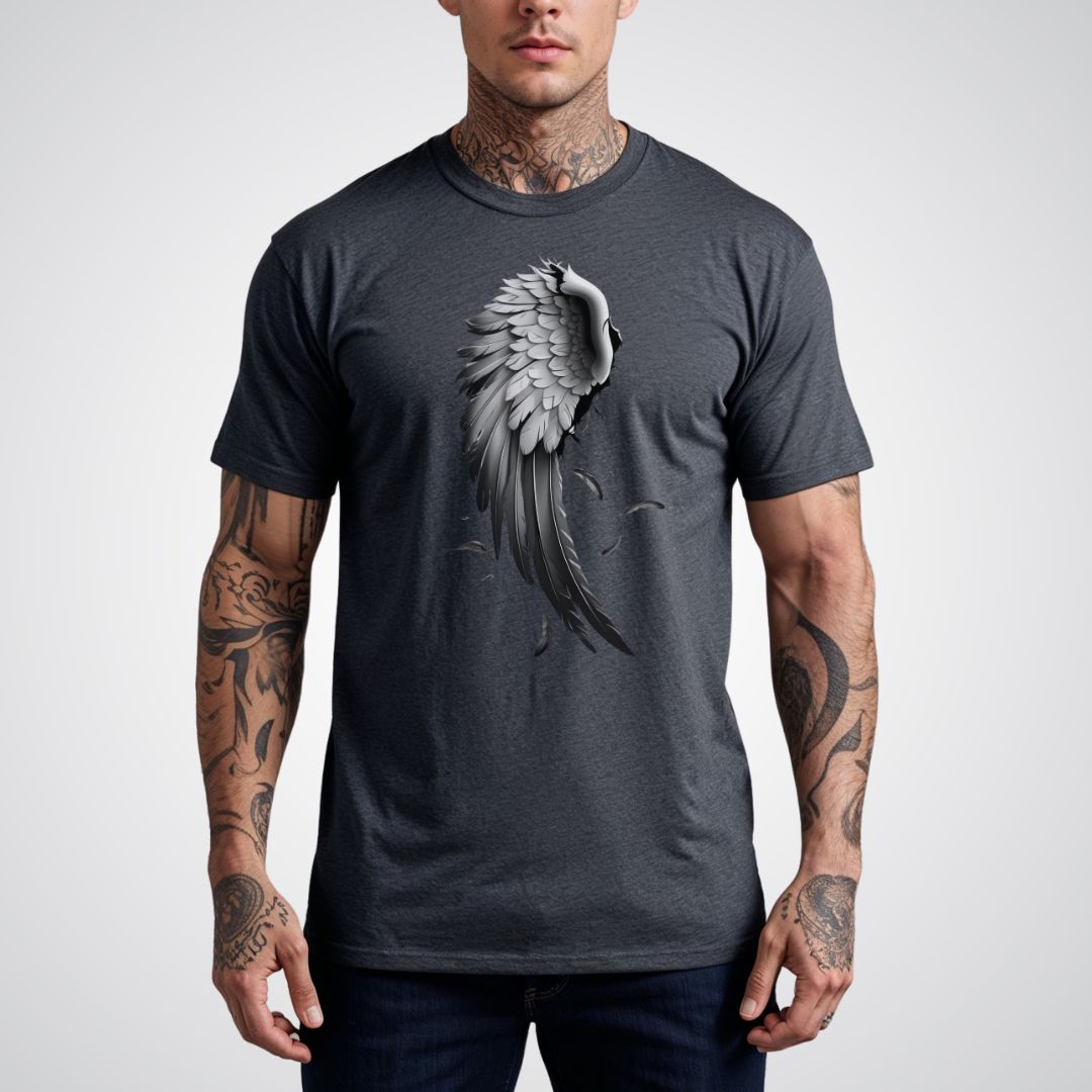 Broken Angel Wing Realism Tattoo Unisex T-Shirt - Tattoo Unleashed