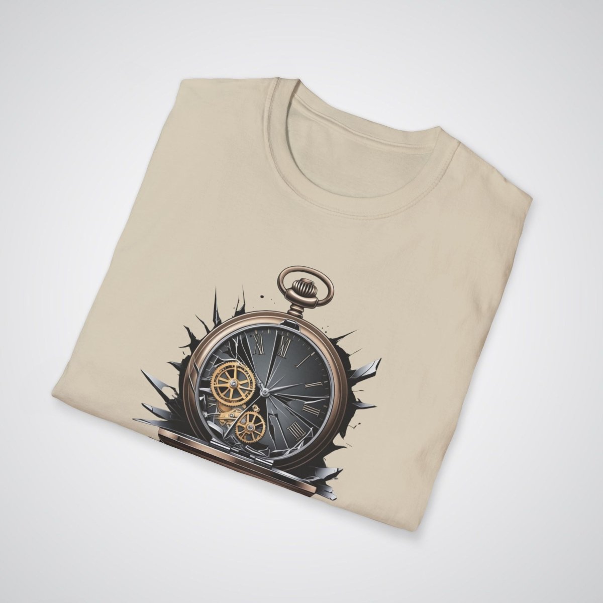 Broken Pocket Watch Realism Tattoo Unisex T-Shirt - Tattoo Unleashed