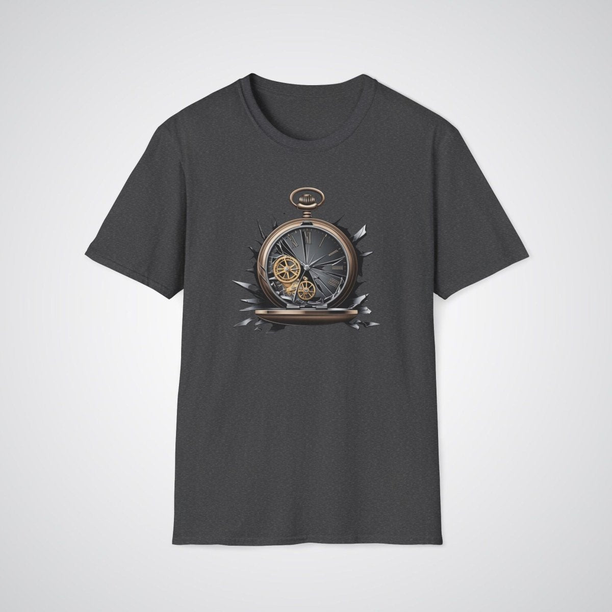 Broken Pocket Watch Realism Tattoo Unisex T-Shirt - Tattoo Unleashed