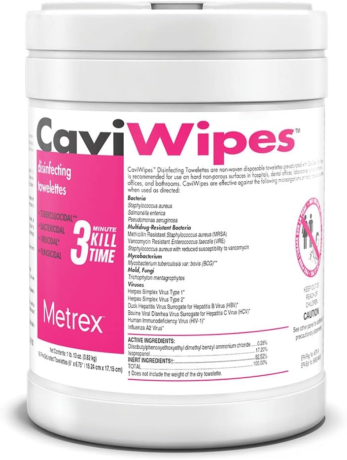 CaviWipes Disposable Germicidal Cleaner & Disinfecting Wipes, 160 Count - Tattoo Unleashed