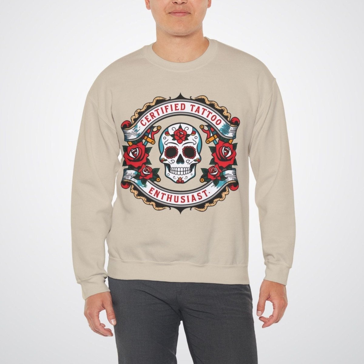 Certified Tattoo Enthusiast Unisex Crewneck Sweatshirt - Tattoo Unleashed