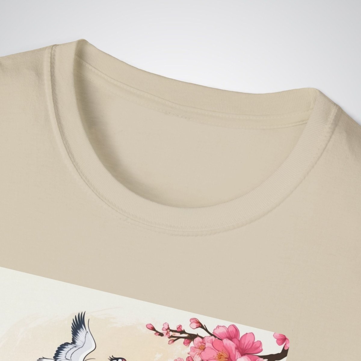 Cherry Blossoms with Cranes Japanese Tattoo Unisex T-Shirt - Tattoo Unleashed