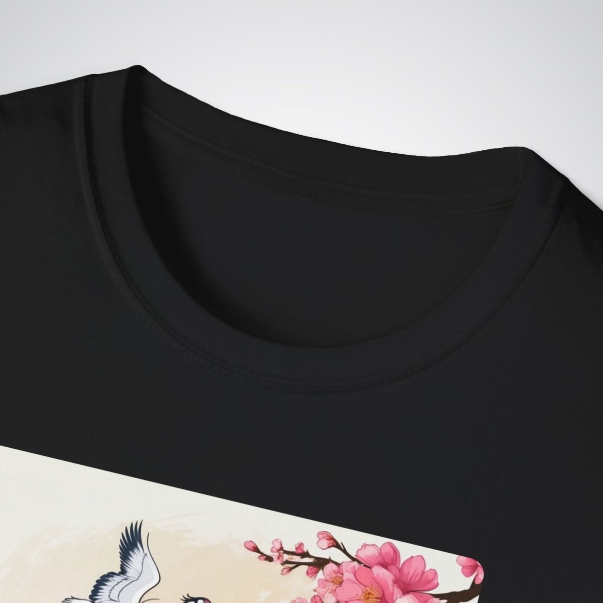 Cherry Blossoms with Cranes Japanese Tattoo Unisex T-Shirt - Tattoo Unleashed