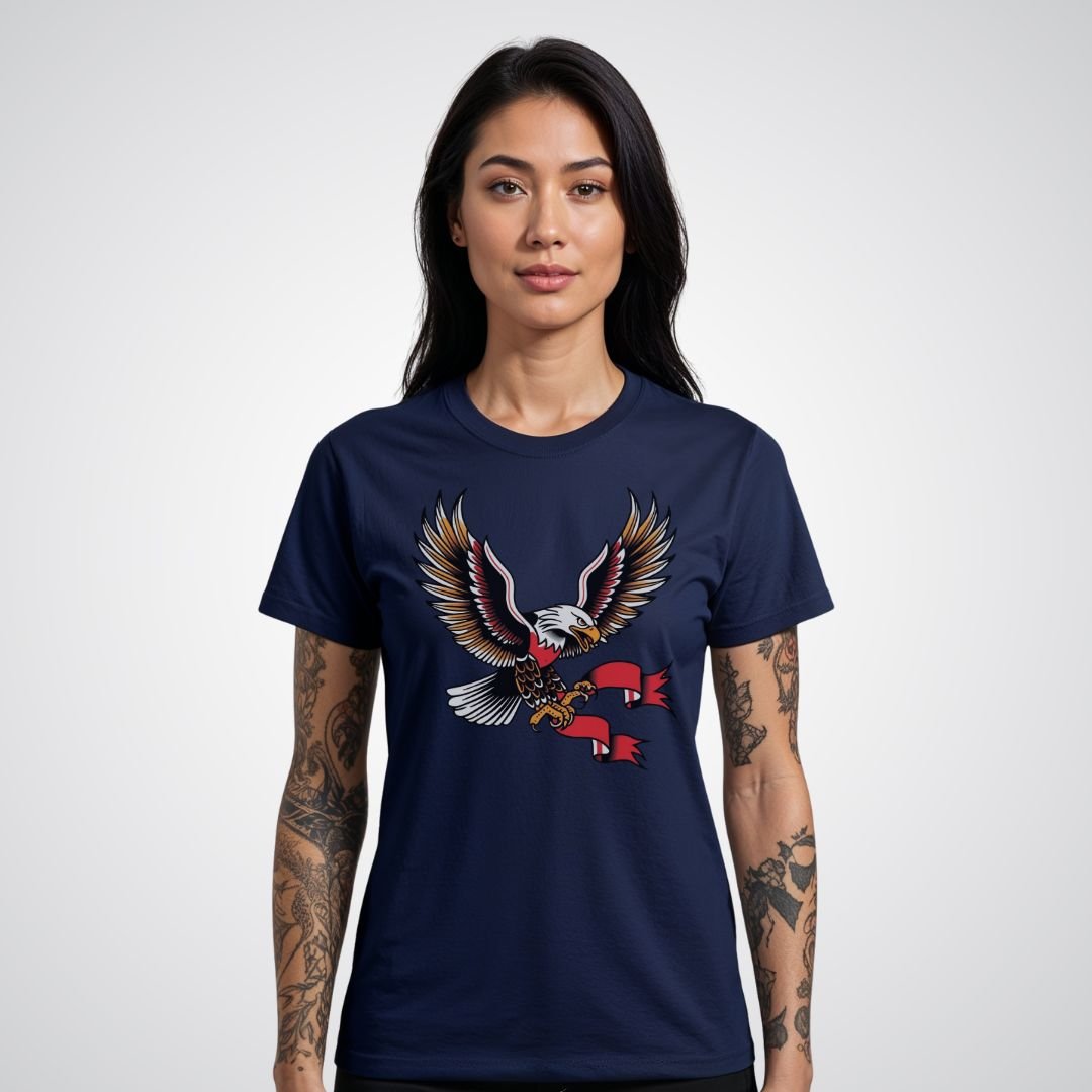 Classic Eagle in Flight Traditional Tattoo Unisex T-shirt - Tattoo Unleashed