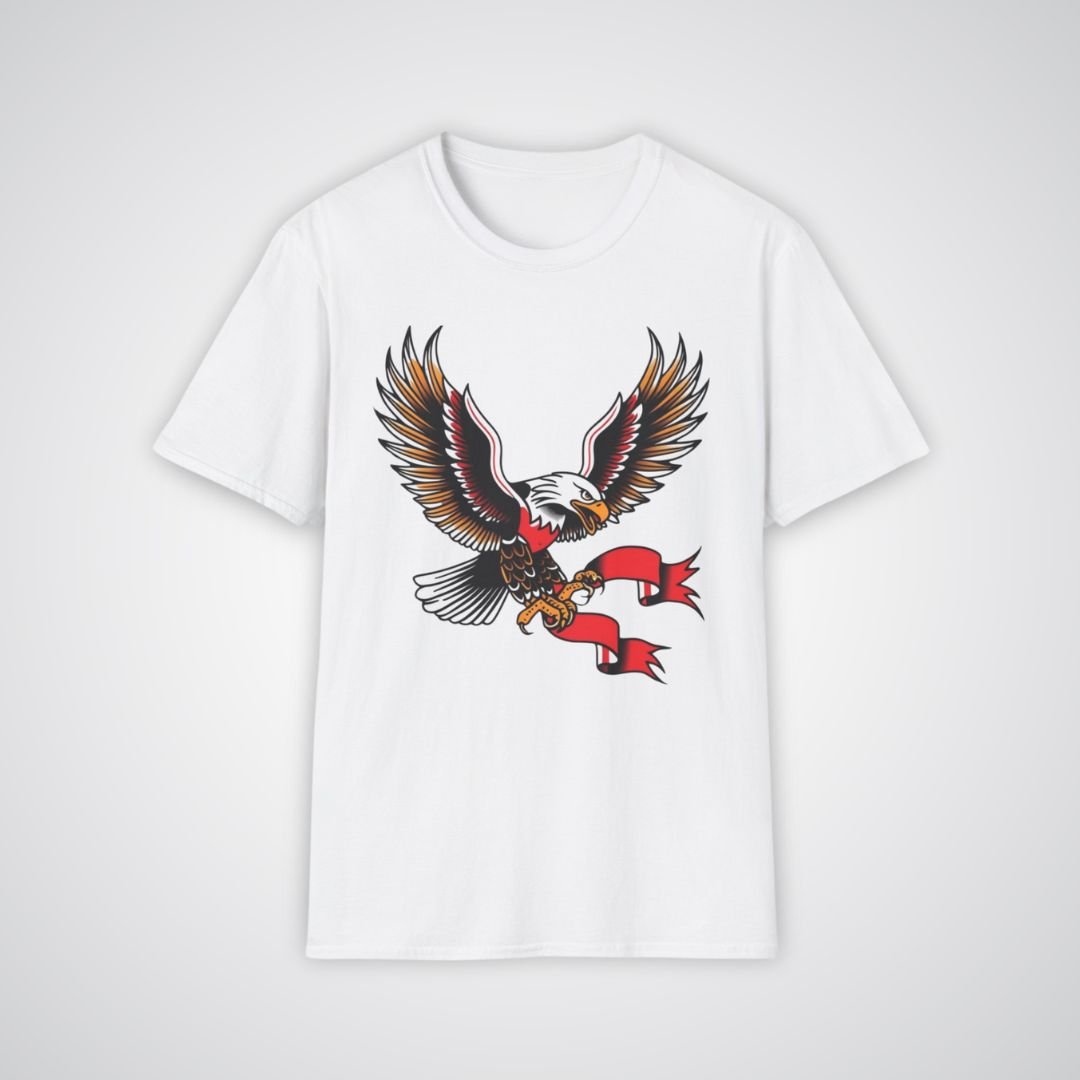 Classic Eagle in Flight Traditional Tattoo Unisex T-shirt - Tattoo Unleashed